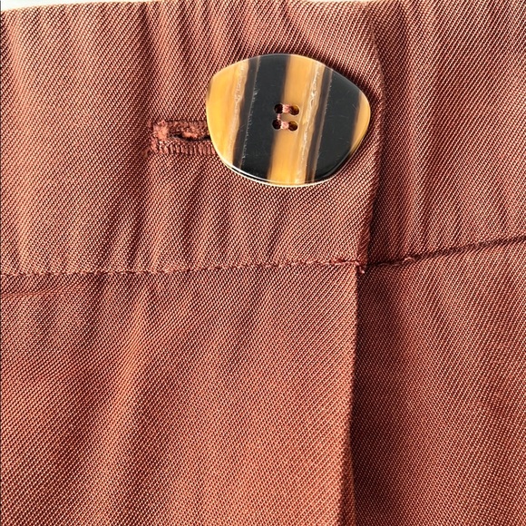 Zara Brown Wrap Front Trousers Pants Business Casual Size S EUC - Picture 6 of 11